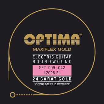 Optima struny pro E-kytaru Gold Strings. Maxiflex Sada 12028 EL