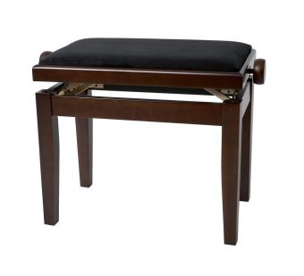 Piano stolička Deluxe Ořech mat Černý potah JB2