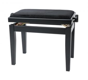 Piano stolička Deluxe Černý mat Černý potah JB2