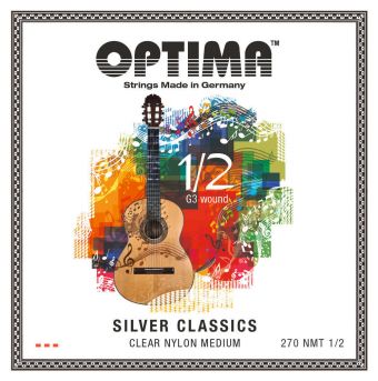Optima struny pro klasickou kytaru SILVER CLASSICS - dětská kytara Sada 1/2 270NMT-1/2