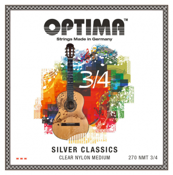 Optima struny pro klasickou kytaru SILVER CLASSICS  - dětská kytara Sada 3/4