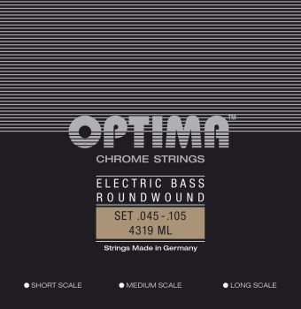 Optima Optima struny pro E-bas Struny-chrom, ovinuté, long scale