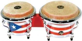 Bongo Mini Tunable Puerto Rican Flag LPM199-PR