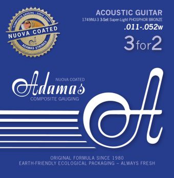 Adamas Adamas struny pro akustickou kytaru Nuova Phosphor Bronze 3-tá sada