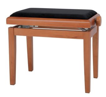 Piano stolička Deluxe javor - matné provedení Černý potah JB2