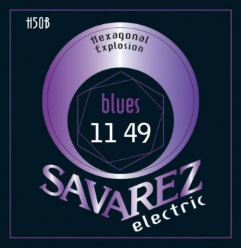 Savarez struny pro E-kytaru Hexagonal Explosion Nickel Blues .011-.049 H50B