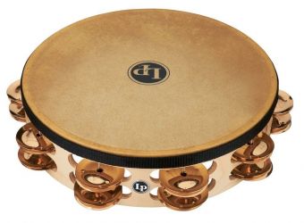 Latin Percussion Tamburína Pro 10in Double Row With Head