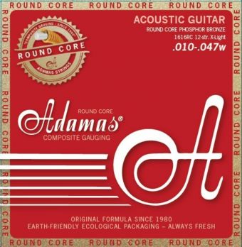 Adamas struny pro akustickou kytaru Historic Reissue Phosphor Bronze Round Core 12-str. Light .010-.047 1616RC