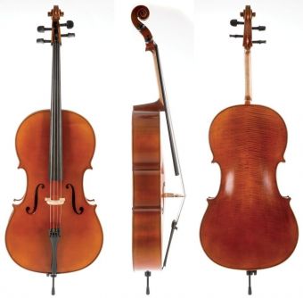 Cello Allegro-VC1 1/2 Setup, včetně povlaku, Massaranduba smyčce, Thomastik-Infeld AlphaYue  stun / Larsen Crown strun