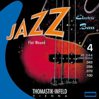 Struny pro e-bas Jazz Bass Flat Wound Sada 4 strunná - long JF344