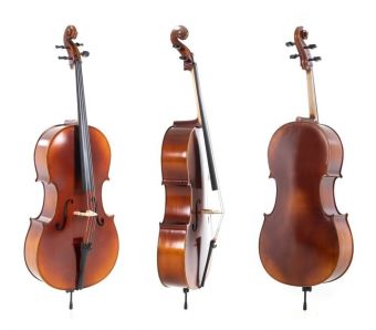 Cello Allegro-VC1 3/4 Setup, včetně povlaku, karbon smyčce, Thomastik-Infeld AlphaYue / Larsen Crown strun