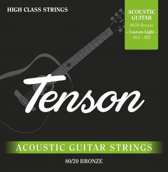 Struny pro Akustickou kytaru Tenson Bronz .011-.052, Custom Light Sada+