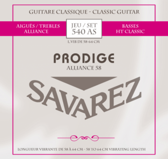 Struny pro Klasickou kytaru Prodige 38 1/8-3/4 velikost 3/4-7/8 Carbon 540AS