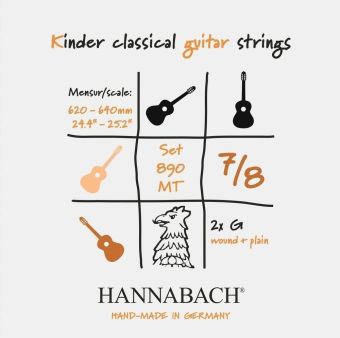 Hannabach Struny pro klasickou kytaru série 890 7/8 kytara Menzura: 62-64cm