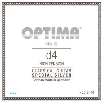 Struny pro Klasickou kytaru Jednotlivé struny  D4w silver plated High