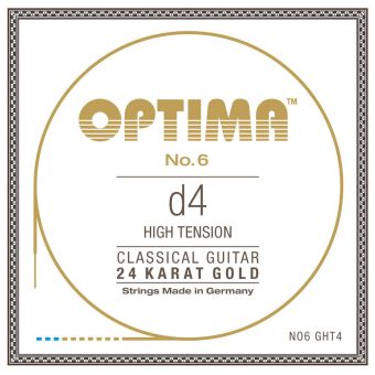 Struny pro Klasickou kytaru Jednotlivé struny  D4w gold plated High