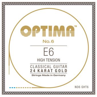 Struny pro Klasickou kytaru Jednotlivé struny  E6w gold plated High