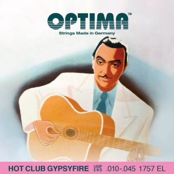 Optima struny pro akustickou kytaru Hot Club Gypsyfire-postříbřené  Sada se smyčkou 1757EL