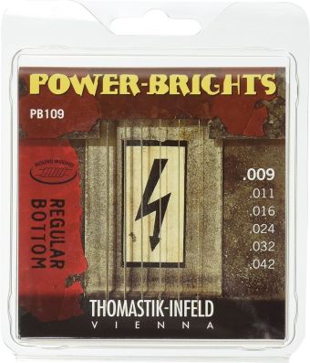 Thomastik struny E-kytaru Power Brights Series  Sada 009 PB109