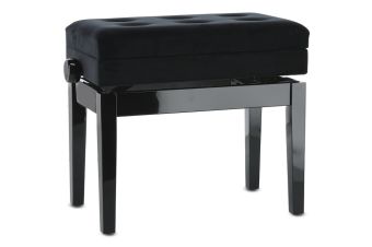 Piano stolička Deluxe Compartment  černé, vysoký lesk JB2