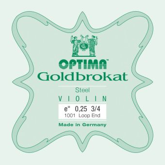 Optima struny pro housle Lenzner Goldbrokat Violine  E 0,25 S Lehké provedení