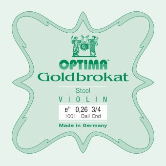 Optima struny pro housle Lenzner Goldbrokat Violine  E 0,26 K medium