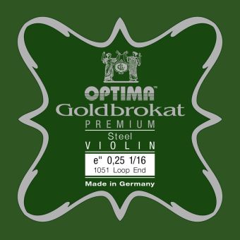 Struny pro housle Goldbrokat Premium  E 0,25 S Lehké provedení