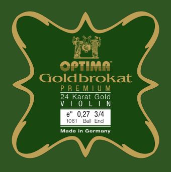 Struny pro housle Goldbrokat Premium 24 Karat Gold  E 0,27 K hart