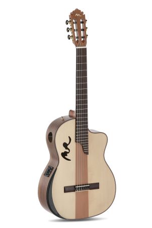 Electro-acústica Café Cortado Cutaway Curly Walnut satén Electro-acústica Café Cortado Cutaway Curly Walnut satén