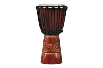 Djembe World Beat Wood Art  Red/Natural LP713SR