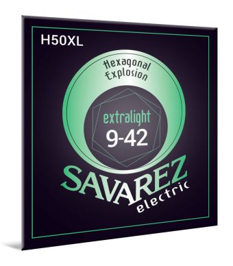Savarez struny pro E-kytaru Hexagonal Explosion Nickel  Ex-Light .009-.042 H50XL