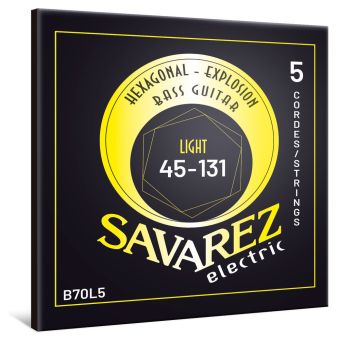 Savarez struny pro E-bas Hexagonal Explosion  5-str. Light B70L5