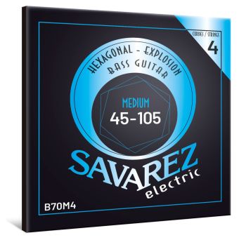 Savarez struny pro E-bas Hexagonal Explosion  4-str. Medium B70M4