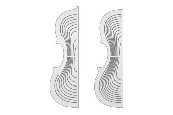 Stencils Contours Violin Guarneri Kreisler 1733 Stencils Contours Violin Guarneri Kreisler 1733