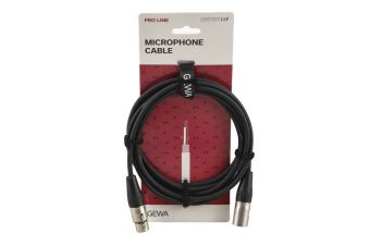 Kabel pro mikrofon Pro Line  3 m/jednotkové balení 10 ks