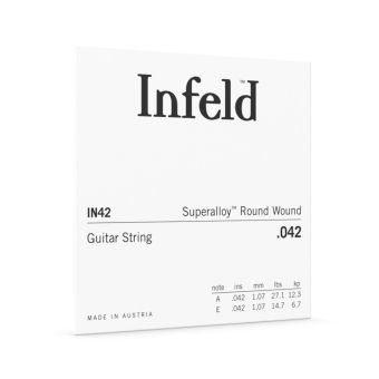 Struny pro E-kytaru Superalloy roundwound Single Strings  .042w IN42