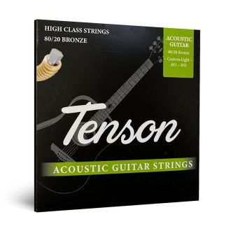 Struny pro Akustickou kytaru Tenson Bronz  .011-.052, Custom Light Sada+