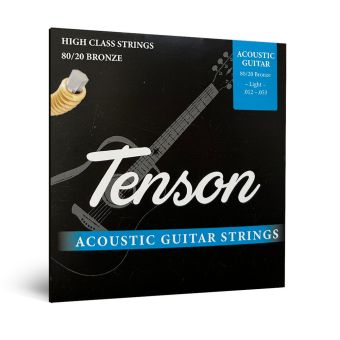 Struny pro Akustickou kytaru Tenson Bronz .012-.053 Light Sada+ Struny pro Akustickou kytaru Tenson Bronz .012-.053 Light Sada+