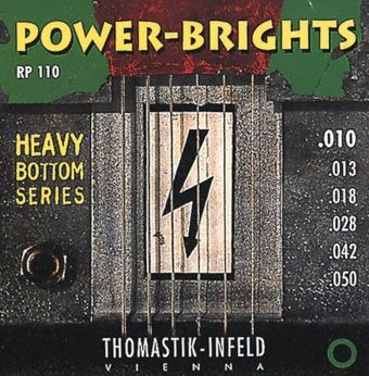 Thomastik struny E-kytaru Power Brights Series  Sada 010 heavy RP110