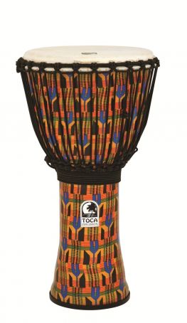 Djembe Freestyle Rope Tuned  Kente Cloth SFDJ-12K