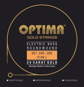 Optima struny pro E-bas Gold Strings Round Wound  Sada 4-strunné light 2199L