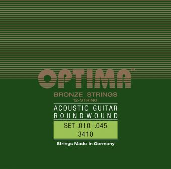 Optima struny pro akustickou kytaru Bronze Strings  12-strunná sada 3410