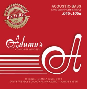 Struny pro akustický bas Adamas Phosphor Bronze  Sada 4-string Med 5300M