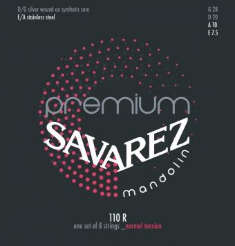 Struny pro Mandolínu SAVAREZ Mandoline Premium 110R  Sada 110R