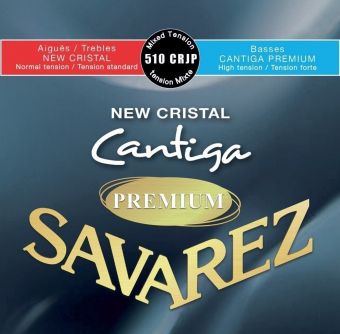 Savarez struny pro klasickou kytaru New Cristal Cantiga Premium  Sada mix 510CRJP