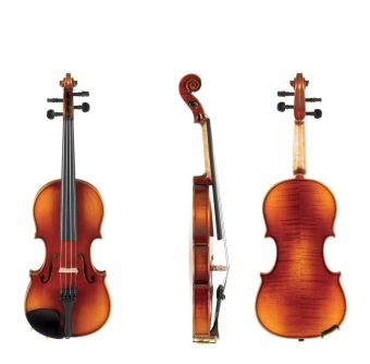 Housle Ideale  1/2 Set up with Wittner fine tuning pegs incl. violin case, without bow, with Larsen Aurora strings