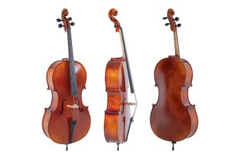 Cello Ideale-VC2  1/4 Setup, včetně povlaku, Massaranduba smyčce, Thomastik-Infeld AlphaYue  stun / Larsen Crown strun