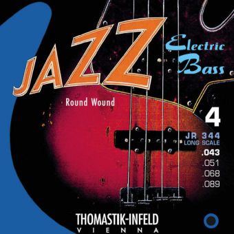 Struny pro e-bas Jazz Bass série Nickel Round Wound Roundcore  Sada 4 strun JR344