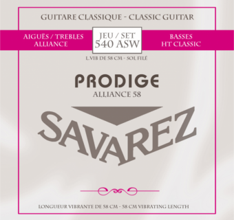 Struny pro Klasickou kytaru Prodige 38 1/8-3/4 velikost  3/4-7/8 Carbon Gw 540ASW